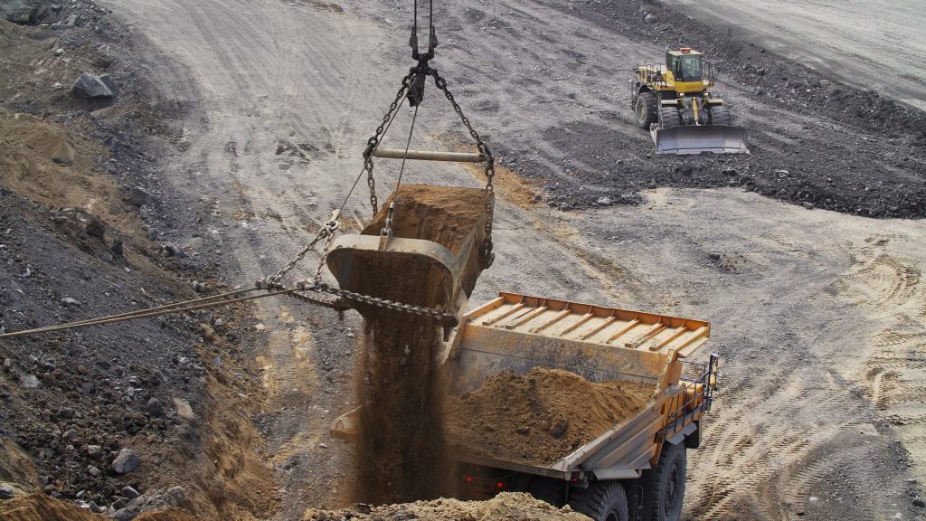 Heavy Machinery at mining operations site