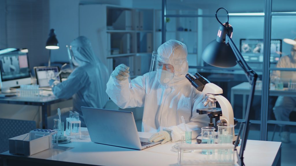 Scientist working on Chemicals