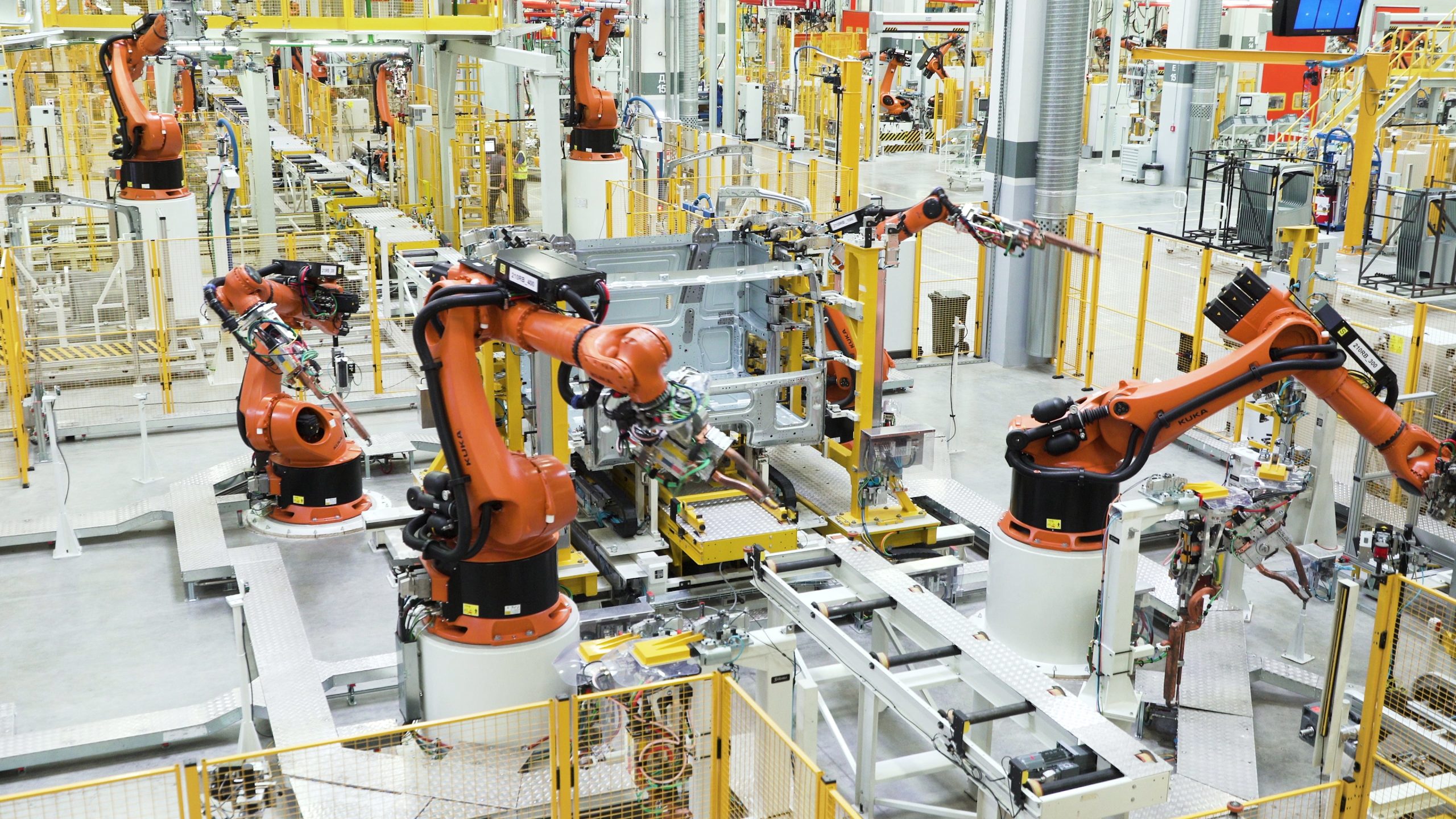 robotic car manufacturing factory